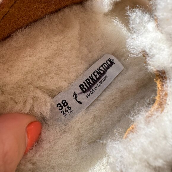 New Birkenstock Arizona Teddy Split Suede Shearling Sandals Shoes US 8 / EUR 39 - Picture 7 of 15